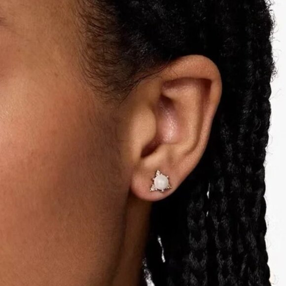 Kate Spade  You're a Gem Triangle Studs (Champagne) - Picture 3 of 5